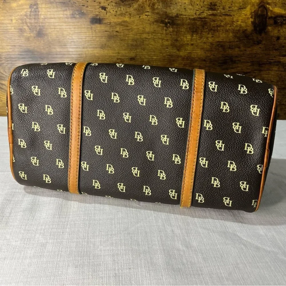 Dooney & Bourke Signature Brown Leather Barrel Bag / Purse - Picture 5 of 11